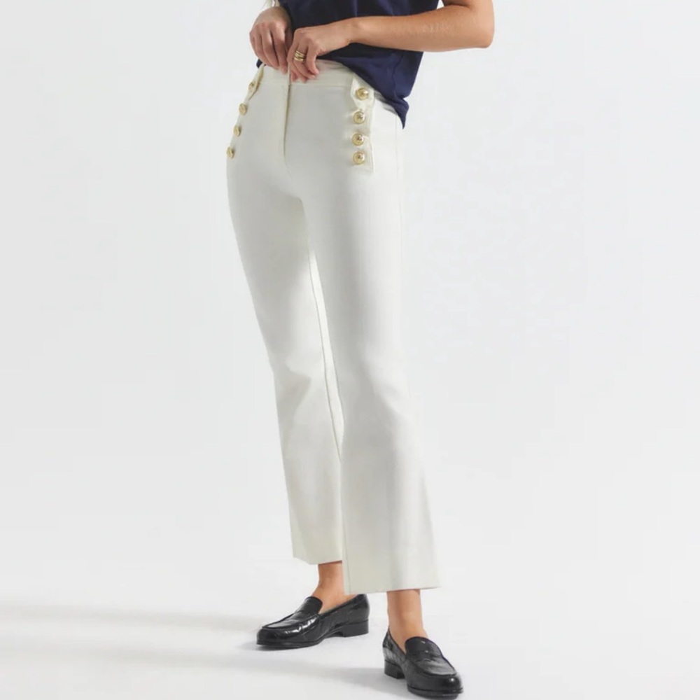 Derek Lam Robertson Crop Flare Trouser White NEVER WORN